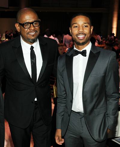Honored - Forest Whitaker, producer of Fruitvale Station, and its star, Michael B. Jordan, attend the 2013 Gotham Independent Film Awards in New York City, where Jordan was honored with an award for &quot;Breakout Star.&quot;&nbsp;(Photo: Bryan Bedder/Getty Images for FIJI Water)