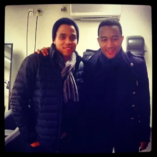 John Legend @johnlegend - “Thanks to my brother&nbsp;@michaelealy&nbsp;who came to the show in Vancouver tonight!&nbsp;#madetolovetour” Actor Michael Ealey headed to Canada to check out the “All of Me” singer on tour.(Photo: instagram/Johnlegend)