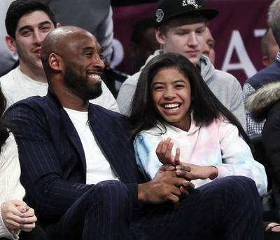 Kobe Bryant With Daughter, Gianna &quot;GiGi&quot; Maria Onore Enjoying A NBA Game - Kobe Bryant With Daughter, Gianna &quot;GiGi&quot; Maria Onore Enjoying A NBA Game(Photo:&nbsp;Paul Bereswill/Getty Images) (Photo: Paul Bereswill/Getty Images)