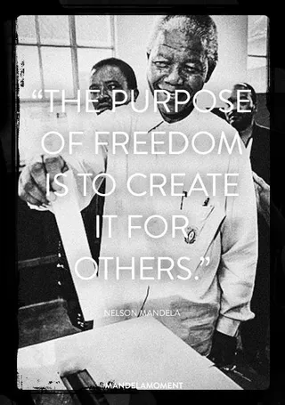 On Freedom - These words were surely as much an inspiration to Idris Elba, who plays Mandela in Long Walk to Freedom, as they have been to millions of South Africans.&nbsp;(Photo: The Weinstein Company)