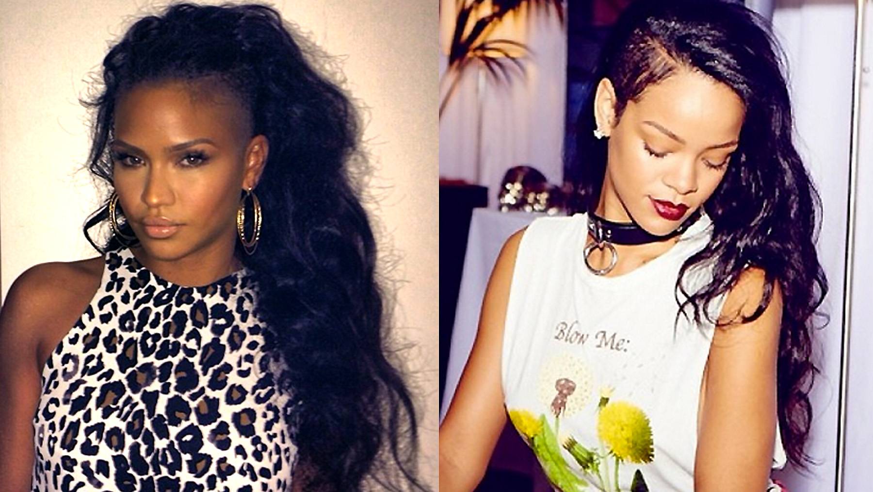 Cassie and Rihanna - Image 7 from Celebrity Hair Twins | BET