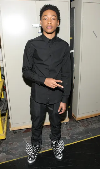 Young Superstar - Actor Jacob Latimore looks too smooth backstage on 106. (Photo: Bennett Raglin/BET/Getty Images for BET)