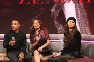 Chilled Out - Hosts Bow Wow and Keshia Chanté hang on the 106 couch with Zendaya.&nbsp;(Photo: Bennett Raglin/BET/Getty Images for BET)&nbsp;