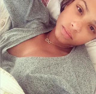 Christina Milian @christinamilian - Without any makeup, you can catch Christina's flawless freckles. It’s our unique features that set us apart from the crowd.  (Photo: Instagram via Christina Milian)