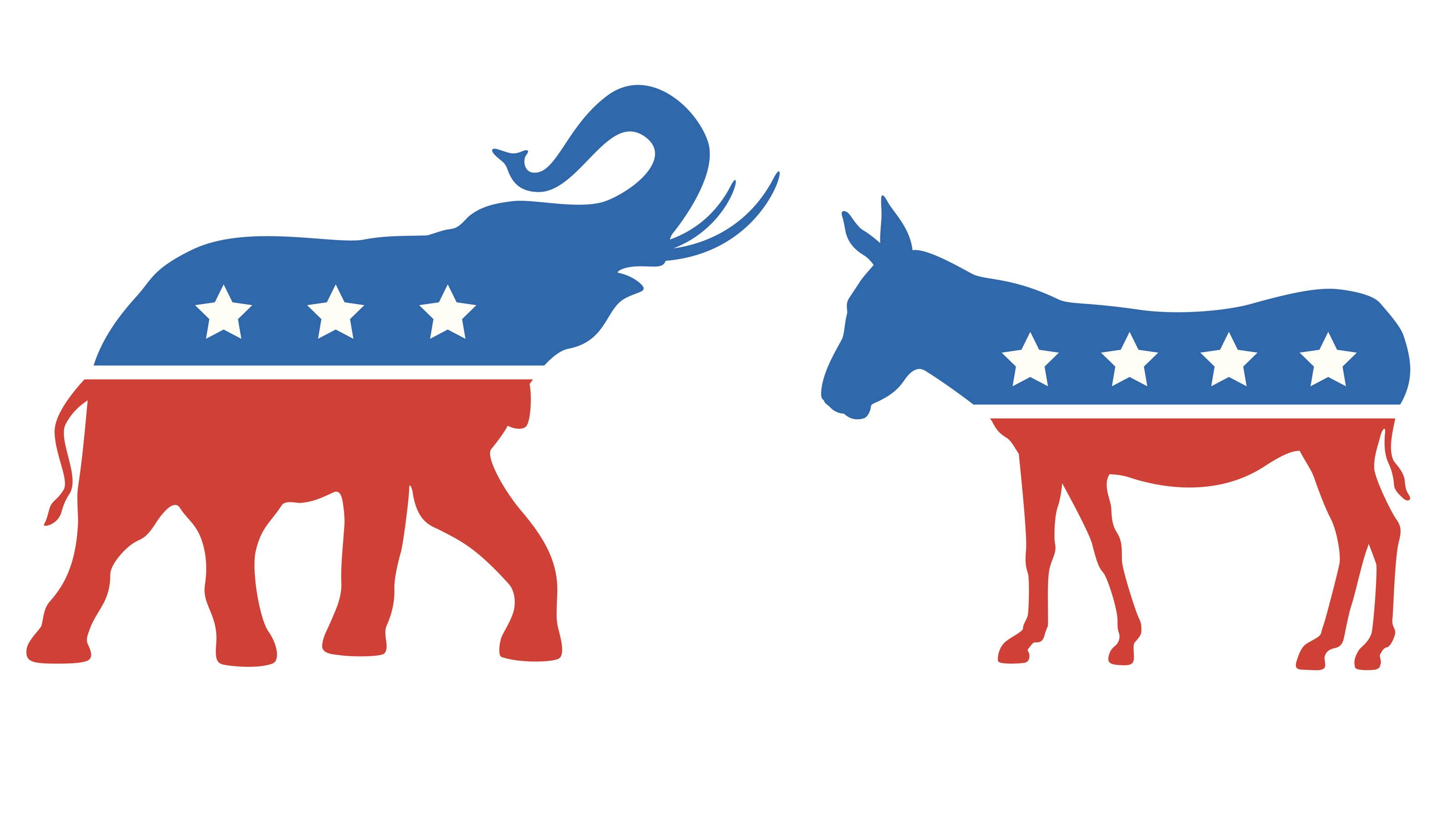 GOP elephant/Democratic donkey