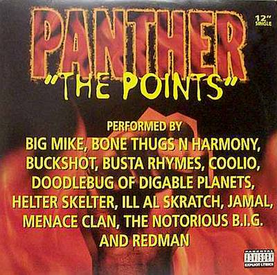 &quot;The Points,&quot;&nbsp;Various Artists - “The Points” was a single from the 1995 Panther&nbsp;soundtrack that paid homage to the Black Panther’s &quot;Ten Point Plan.&quot; The cut featured MCs spitting from a revolutionary agenda, encouraging Black men to see themselves as kings, and tackled Black-on-Black crime and police brutality.The collaborative posse cut starred Big Mike, The Notorious B.I.G., Bone Thugs-N-Harmony,&nbsp;Buckshot,&nbsp;Busta Rhymes,&nbsp;Coolio,&nbsp;Digable Planets,&nbsp;Heltah Skeltah,&nbsp;Ill Al Skratch,&nbsp;Jamal from Illegal,&nbsp;the Menace Clan,&nbsp;Redman&nbsp;and the 5th&nbsp;Ward Boyz.&nbsp;(Photo: Mercury Records)