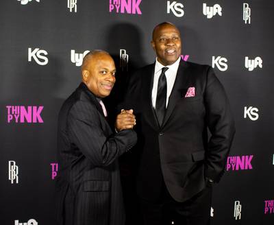 Darek Robinson - Vice President of Grievance/Legal Service for Social Service Employees Union Local 371, Darek Robinson (right), at the Pynk Awards Gala! (Photo: Calvin Gayle @calvingproductions)