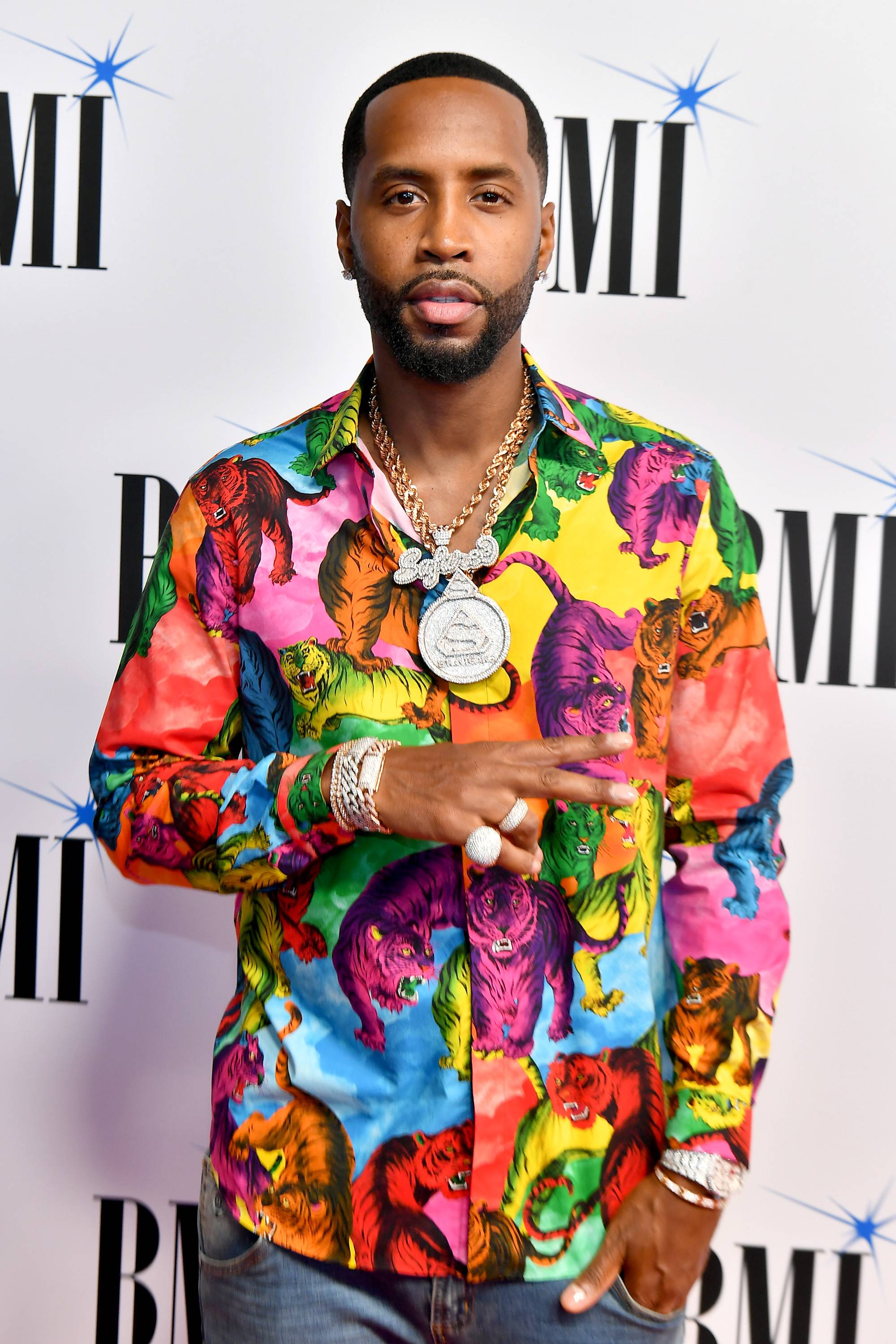 SANDY SPRINGS, GEORGIA - AUGUST 29: Safaree attends The 2019 BMI R&B/Hip-Hop Awards at Sandy Springs Performing Arts Center on August 29, 2019 in Sandy Springs, Georgia. (Photo by Paras Griffin/Getty Images for BMI)