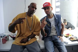 We Ride Out - DMX and Swizz Beatz backstage at BET's 106 &amp; Park. (Photo: John Ricard / BET)