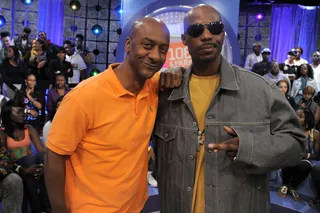 Two Cool Dudes - DMX and Stephen Hill at BET's 106 &amp; Park. (Photo: John Ricard / BET)