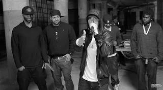 Eminem and Shady 2.0 - Eminem's Shady Records came to prominence with acts including D12, Obie Trice and, of course, 50 Cent. When Slim took over the Cypher at last year's BET Hip Hop Awards, though he rolled with Slaughterhouse and Yelawolf, whom he dubbed Shady 2.0.  (Photo: BET)