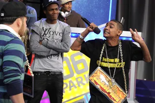 Competition Is None\r - Freestyle Friday champion Yung Nut kills it at BET's 106 &amp; Park.&nbsp;\r(Photo: John Ricard / BET)