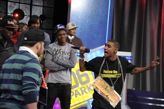 The Champ Is Here\r - Yung Nut is back to defend his Freestyle Friday title at BET's 106 &amp; Park.\r(Photo: John Ricard / BET)
