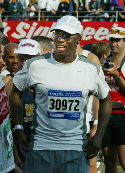 Diddy - Diddy proved his dedication to philanthropy in 2003 when he raised over $2 million for children with HIV/AIDS by running in the New York City Marathon.(Photo: Chris Hondros/Getty Images)