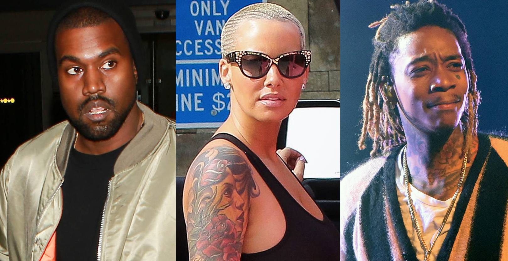 Kanye West / Amber Rose / Wiz Khalifa - All it takes is a smooth misunderstanding to set Kanye West off. Twitter, oh Twitter, you never fail to deliver. “Hit this KK and become yourself,” was the Wiz Khalifa tweet that set Mr. West over the edge. Thinking it was about Kim Kardashian, Kanye responded with a now deleted, “Like, oh that’s Ye and I can put his wife’s initials on my Twitter.” Leading to chronological tweets with No. 4 being, “4th you let a stripper trap you.” It wasn’t long before Muva Amber Rose clapped back with, “Awww @kanyewest are you mad I’m not around to play in you’re [sic] a**hole anymore? #FingersInTheBootyA**B****.” See where assumptions get you?While Kanye keeps tweeting and deleting, check out a few more occasions when current loves and exes were dragged into hip hop beefs and tensions.&nbsp;—Michael Harris and&nbsp;Naima Moore-Turner(Photos from left: GVK/Bauer-Griffin/GC Images, C Flanigan/Getty Images)