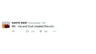 He is ON Cudi today. - (Photo: Kanye West via Twitter)