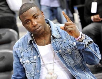 Gucci Mane - Gucci Mane is probably the poster boy for shocking celebrity tattoos ever since he got an ice cream cone inked on his face to symbolize he was the coldest MC in the game. Word on the street is that Gucci was slowly getting the tat lasered off before his forced vacation.&nbsp;&nbsp;(Photo: Moses Robinson/WireImage)