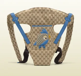 Gucci Canvas Baby Carrier - Kim can safely strap the baby in and then hit the streets of Rodeo Drive thanks to this designer carrier.   (Photo: Courtesy of Gucci)