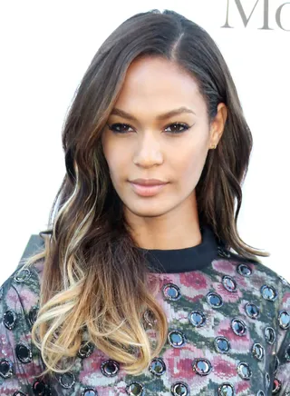 Joan Smalls - We don’t know about y’all but we’re dying to recreate this sexy demi-liner Joan Smalls was spotted wearing in France. (Photo: Lia Toby/WENN.com)