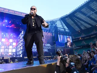 Powers for Good - Timbaland performs on stage at the Chime for Change: The Sound Of Change Live concert at Twickenham Stadium on in London. &nbsp;(Photo: Ian Gavan/Getty Images for Gucci)