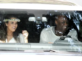 Showered With Love - Kim Kardashian's younger sister Khloe arrives with husband Lamar Odom to Kim's baby shower in Beverly Hills.&nbsp;(Photo: JP/JFXimages/Wenn.com)
