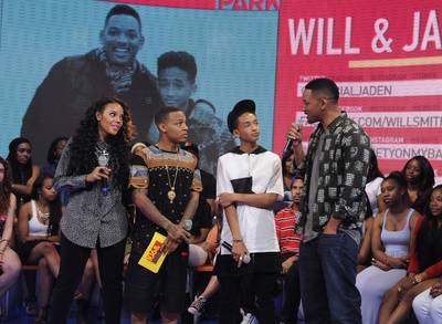 Whatchu Know About That? - Angela Simmons, Bow Wow, Jaden Smith and Will Smith at 106 &amp; Park, May 31, 2013. (Photo: John Ricard / BET)