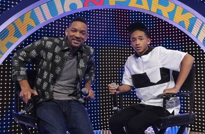 Father &amp; Son - Will Smith and Jaden Smith at 106 &amp; Park, May 31, 2013. (Photo: John Ricard / BET)