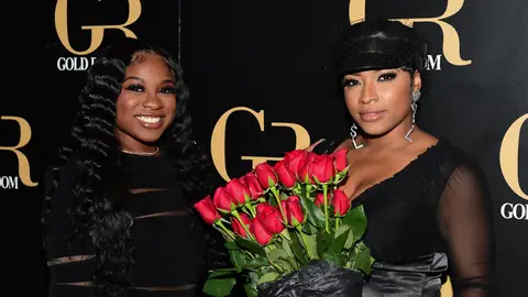 Reginae Carter and Toya Wright attend the All Black Birthday Celebration at Gold Room on November 30, 2019 in Atlanta, Georgia.