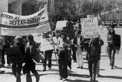 University of California vs. Bakke (1978) - As a result of a lawsuit brought by Allen Bakke, who had twice been denied admission to medical school, the court struck down the admission process of the Medical School at the University of California Davis, which had earmarked 16 of 100 seats for non-white students. (Photo: Courtesy archives.library.wisc.edu)