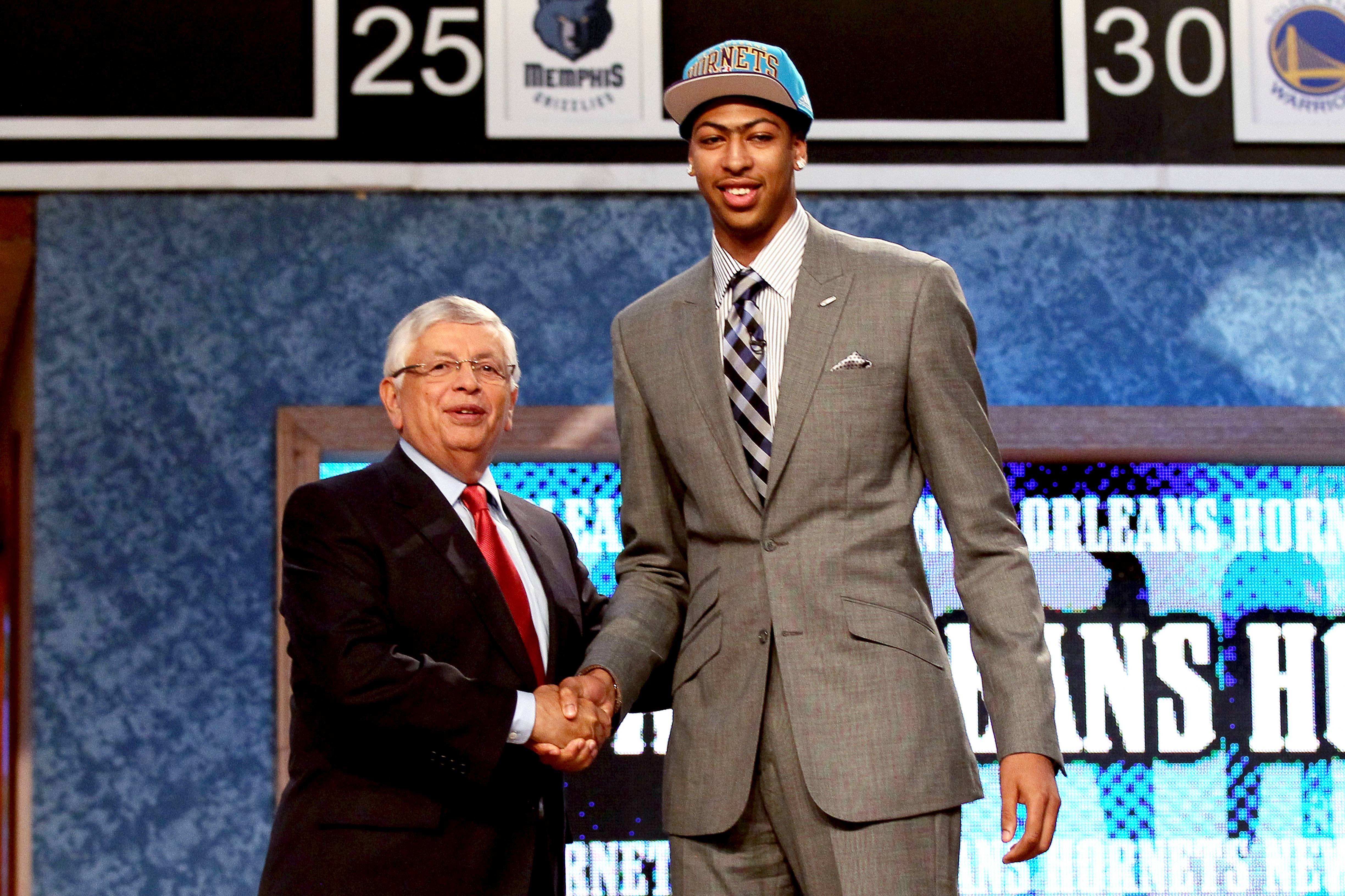 Anthony Davis - Meet the new class of NBA superstars. From Anthony Davis and his unibrow to Kendall Marshall and his passing skills, BET.com looks at the top 15 players picked at the first round of the 2012 NBA Draft. —Deborah Creighton SkinnerAnthony Davis of the Kentucky Wildcats greets NBA Commissioner David Stern. As expected, Davis was selected No. 1 overall by the New Orleans Hornets at the draft held in Newark, New Jersey.(Photo: Elsa/Getty Images)