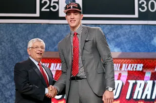 Meyers Leonard - Meyers Leonard of the Illinois Fighting Illini was selected No. 11 overall by the Portland Trail Blazers. (Photo: Elsa/Getty Images)