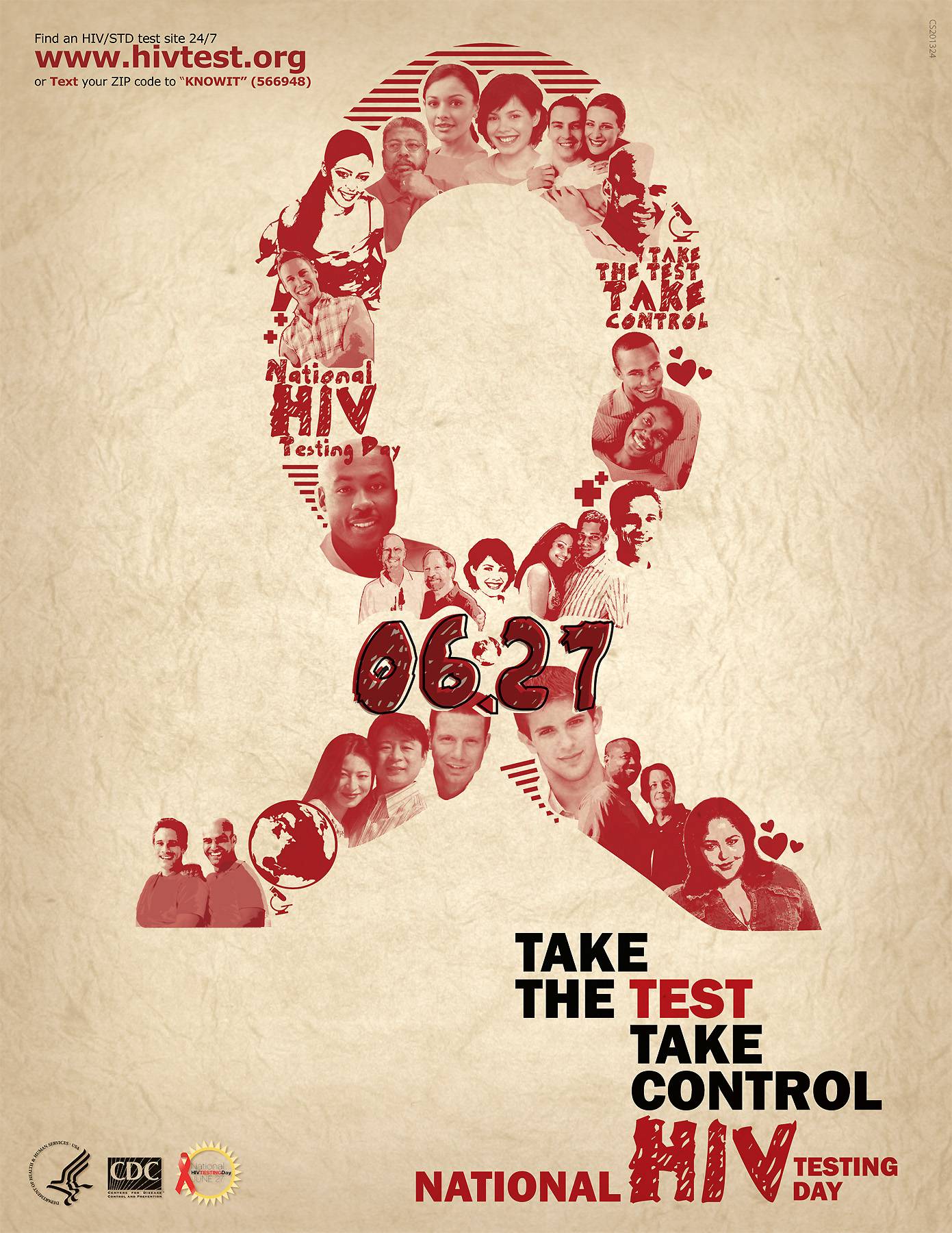 Taking Control - &quot;Take the Test, Take Control&quot; is the message behind National HIV Testing Day, observed on June 27. Created in 1995 by the National Association of People With AIDS (NAPWA), the initiative reminds Americans that knowing their status can save lives. With more than 1.1 million people living with HIV in the United States today — with the Centers for Disease Control and Prevention estimating that 20 percent of those people don't even know they're infected — BET.com wants you to know there’s no better time than now to know your status.&nbsp;—Britt Middleton&nbsp;(Photo: Wikicommons)