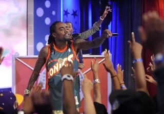 Wale Shows Love - Wale performs at 106 &amp; Park, June 26, 2012. (Photo: John Ricard / BET)