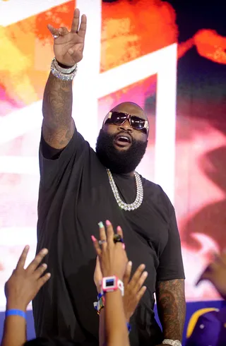 Love Ya - Rick Ross peforms at 106 &amp; Park, June 26, 2012. (Photo: John Ricard / BET)