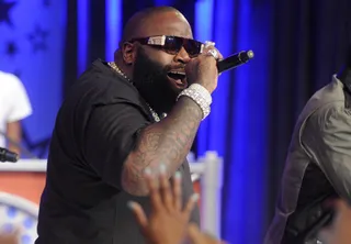 Feel It - Rick Ross performs at 106 &amp; Park, June 26, 2012. (Photo: John Ricard / BET)