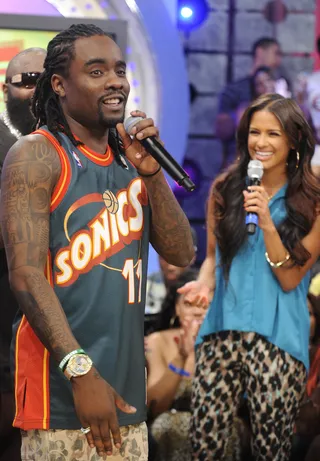 Aww - Wale at 106 &amp; Park, June 26, 2012. (Photo: John Ricard / BET)