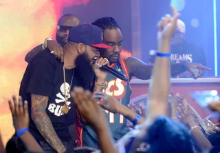 Stalley Shows 'Em - Stalley performs at 106 &amp; Park, June 26, 2012. (Photo: John Ricard / BET)