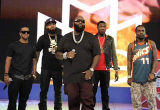 Maybach Music Group Takes Over - In the summer of 2011, Rick Ross unveiled the deep roster on his Maybach Music Group with a compilation, Self Made, Vol. 1. The album helped make Wale and Meek Mill stars in their own right and featured bangers such as "I'ma Boss."   (Photo: John Ricard / BET)