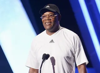 Host Samuel L. Jackson speaks onstage at day 3 of the 2012 BET Awards rehearsals held at The Shrine Auditorium on June 30, 2012 in Los Angeles, California.  (Photo: Michael Buckner/Getty Images For BET)