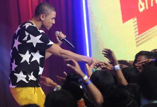 Reaching For Fans - Quincy performs at 106 &amp; Park, June 25, 2012. (Photo: John Ricard / BET)