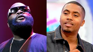 &quot;Accident Murderers&quot; - Nas shed light in 2012 on the numerous homicides in the 'hood with this wake-up message. His focus: the Black genocide caused by thugs who couldn't shoot straight and ended up taking the lives of innocent people.(Photos from left: Joe Kohen/Getty Images, Dane Delaney / BET)&nbsp;