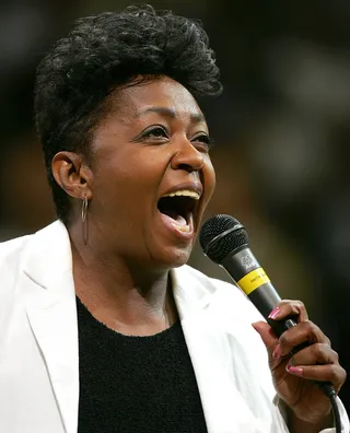 Anita Baker - To Durham's delight, the woman with the strong stirring voice performs at the Durham Performing Arts Center on June 17, 2012.&nbsp;(Photo: Matthew Stockman/Getty Images)