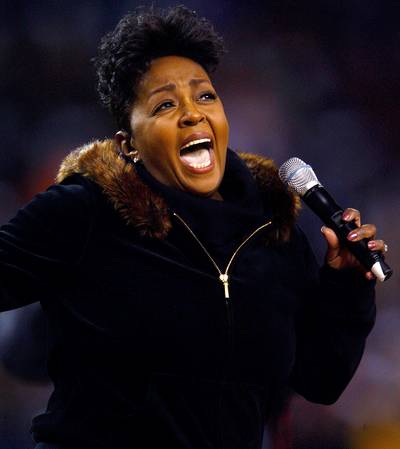 Land of the Free - Although her hometeam (the Detroit Tigers) eventually lost in Game 5 of the 2006 World Series, the seasoned singer did help cheer on the ball club by singing the National Anthem at Game 2 in Detroit. (Photo: Jamie Squire/Getty Images)