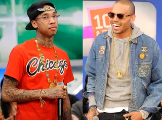 April 18, 2012: Tyga and Chris Brown Announce New Mixtape - Tyga had Team Breezy in a frenzy when he tweeted that he and Chris Brown were working on a sequel to their 2010 collaborative mixtape Fan of a Fan.(Photos: John Ricard/BET)