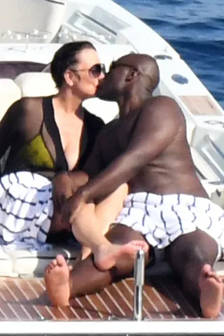 Kris Jenner and Corey Gamble - This European vacation has got Kris Jenner and Corey Gamble in their feelings! Kris and Corey were spotted on a yacht in Italy getting really cozy and showing each other some love. (Photo: Backgrid)