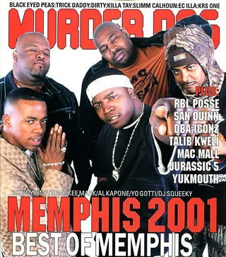Started From The Bottom - According to artistdirect.com, “Yo Gotti released his own underground mixtape, Youngster on the Come Up, in mom and pop record stores as well as hustling it out of his trunk. Yo Gotti’s sophomore effort, From Da Dope Game to Da Rap Game, sold so well that Select-O-Hits, a local based independent distributor, offered him a small deal and the Memphis rapper more than doubled his fan base – with absolutely no marketing or promotions. His hardworking mentality ensured that these early releases made waves throughout Memphis and beyond, landing From Da Dope Game on West Coast-based Murder Dog Magazine’s top independent records of 2000 and a cover alongside his idols Kingpin Skinny Pimp and Al Kapone, and on the 'ones to watch' lists of hip hop heads nationwide.”(Photo by Murder Dog)&nbsp;