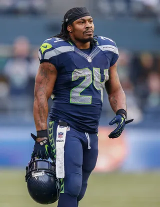 Marshawn Lynch  - He may not do interviews but Marshawn Lynch's game speaks for itself. The Seattle Seahawks RB is nominated for a Subway Sportsman of the Year Award.(Photo: Otto Greule Jr/Getty Images)