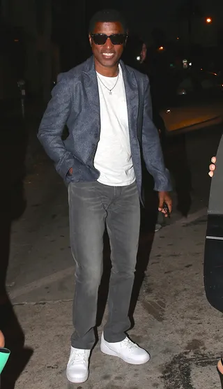 Dining Out - Babyface&nbsp;is all smiles leaving Craig's restaurant in LA.(Photo: thecelebfeed, PacificCoastNews)