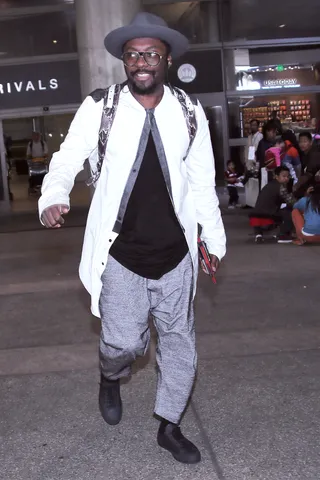 Homeboy - Will.i.Am makes his way back to his hometown of Los Angeles arriving at LAX airport. &nbsp;(Photo: Cathy Gibson, PacificCoastNews)