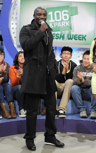 Check Me Out - Akon at 106 &amp; Park, April 30, 2012. (Photo: John Ricard / BET)